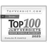 Topverdict.com | Top100 Jury Verdicts | Motor Vehicle Accidents | Carlos R. Cortez | Texas 2025