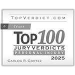 Topverdict.com | Top100 Jury Verdicts | Personal Injury | Carlos R. Cortez | Texas 2025