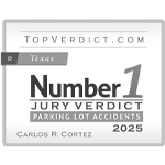 TopVerdict.com | Number 1 Jury Verdict | Parking Lot Accidents | Cortez Law Firm, PLLC | Texas | 2025 | Carlos R. Cortez